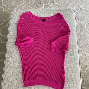 Express hot pink knitted top.